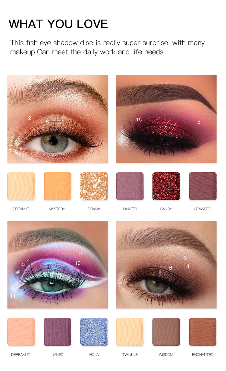 18 colors New Dream Eyeshadow Palette Easy Coloring Wholesale Perfect Rainbow Eyeshadow