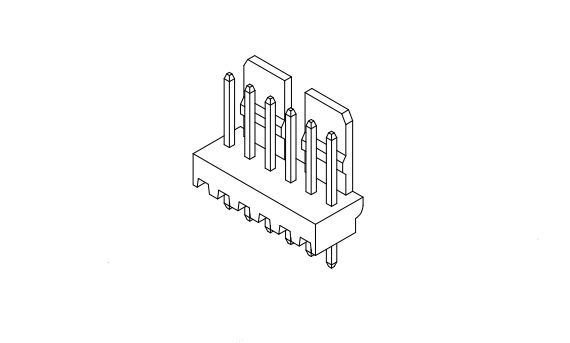 2,50 mm tonhöjd 180 ° Wafer Connector Series CW2504V-XP