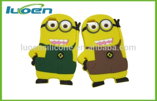 3D minions Silicone mobile phone case for iphone 5s