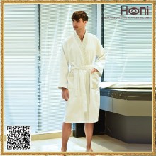 Wholesale men white hotel terry cloth bathrobe