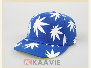 marijuana weed leaf printed baseball cap hat