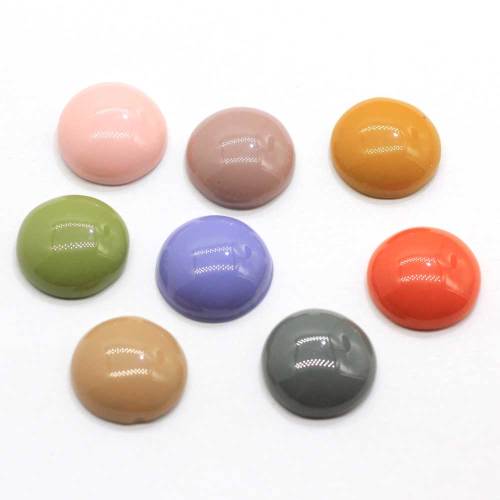 New Resin Design 100Pcs Sweet Candy Flatback Round Beads Cabochon Kids Hair Bow Art Deco Jewelry Making Accessories Shops