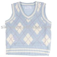 kid's wool vest sweater/sleeveless sweater