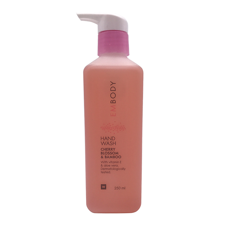 250ml cherry blossom bamboo with vitamin e aloe vera liquid hand wash soap detergent