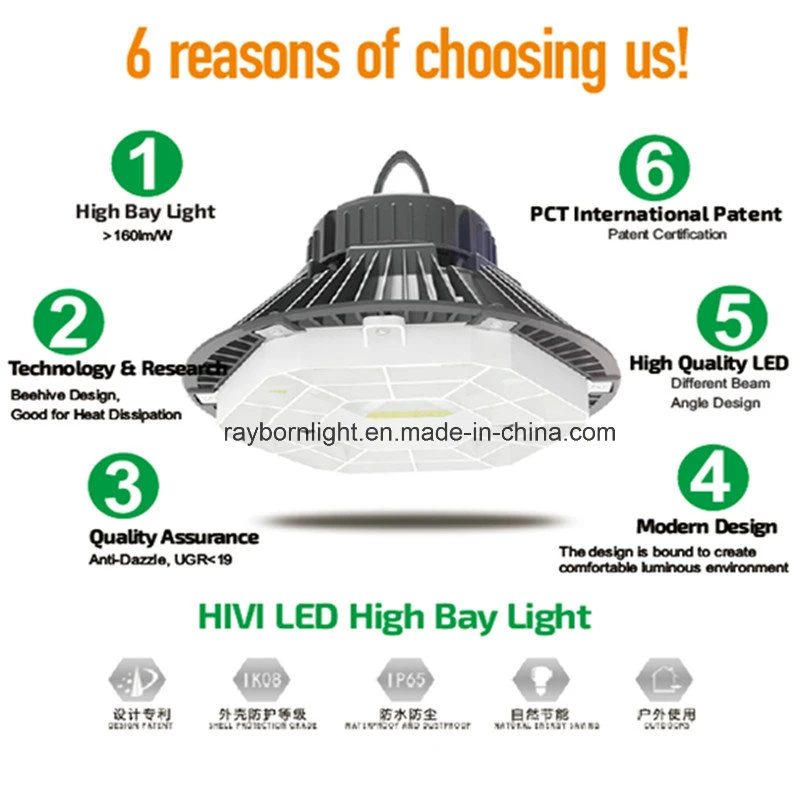 IP65 150lm/W Shenzhen UFO High Bay Light with Smart Control System
