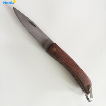 Coltello tascabile con manico in legno