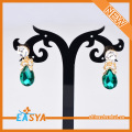 Korea stijl groene Crystal Teardrop vrouwen Earring