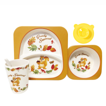 New Baby Products 2019 Wholesale Hot Eco-friendly Biodegradable Bamboo Fiber Tableware Dinnerware Sets