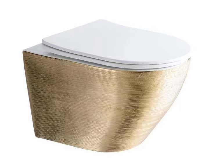 Gold Wall Hung Toilet 3