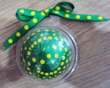 Grosgrain Ribbon Bow with Dots Printed