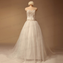 Real Wedding Dress Pictures-Silver Embroidered Satin Wedding Dresses?