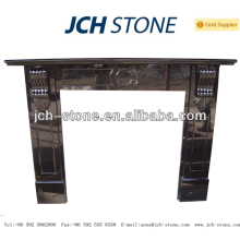 black marble fireplacee,home stone decoration fireplace,wood burning fireplac