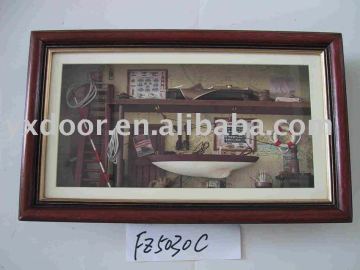 wooden shadow box, wood decorative frame, nautical box home decoration