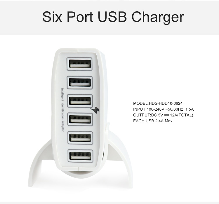 Waweis 6 USB Charger