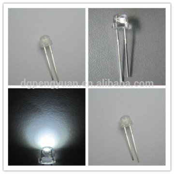 white diffused 4.8mm straw hat led top-quality top-brighting
