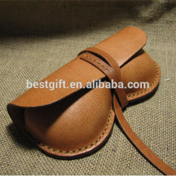 hot sale real leather glasses case belt clip, customized glasses case