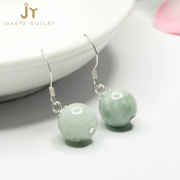 Wholesale Handcrafted Jadeite Earrings in Natural Burma Jade & S925 Silver - Myanmar Jade Drop Earrings