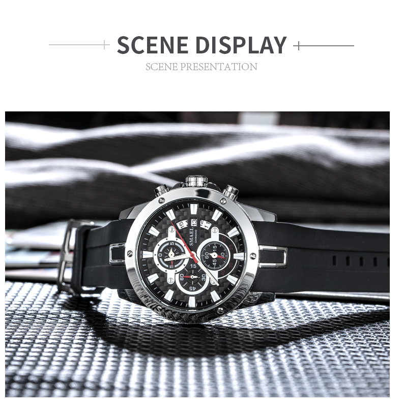 SMAEL 9087 Men Watches Sports Watches Military Watch Outdoor Chronograph Dual LED Display Relogio Masculino