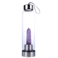 Cadeau de tasse de thé de baguette pointue de bouteille d&#39;eau d&#39;obélisque d&#39;énergie de quartz naturel transparent pour l&#39;école de bureau à domicile