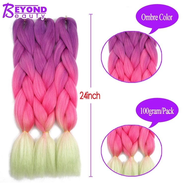 beyond beauty 24inch ombre braiding hair extension synthetic crochet braid hair jumbo braids for african hair