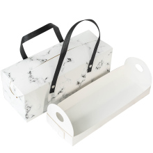 Marble pattern roll cake bakery boxes for sale