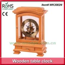 Mechanical style interior decoration wooden table top clock