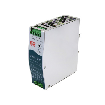 Mean Well SDR-120-24 120W 24V DIN Rail Power Supply with PFC