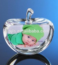 Personalized Fashion Printed Apple photo crystal apple with photo image