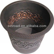 Round copper bar sinks