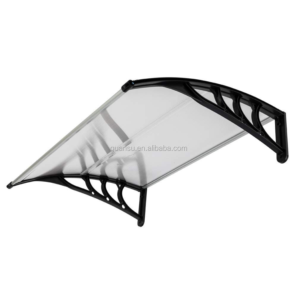 Uk Market Popular Style Diy Sun Shade White Plastic Arm With Clear Pc Cover Board Outdooor Polycarbonate Canopy