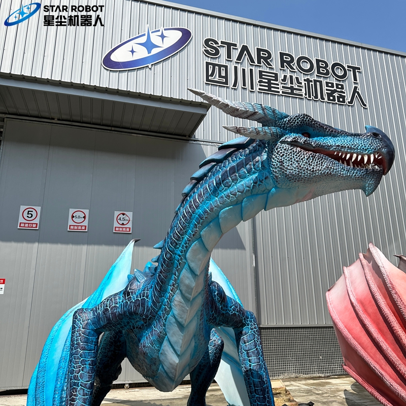 Naga Animatronik Biru Blue Animatronics Dragon