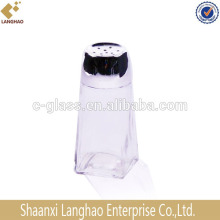 Clear Square Custom Made Salt Pepper Shakers