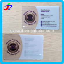 Professional factory printing standard size frosted plastic card / clear frosted plastic business cards