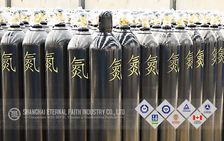 Export To Spain Nitrogen Cylinder High Pressure Nitrogen Gas Cylinder Price