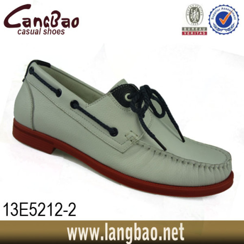 2014 genuine leather rubber soles for boat shoes