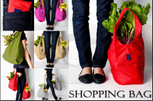 Resuable Handle Nylon Grocery Shopping Bag
