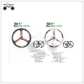 White 3 spoke bicycle alloy one wheel