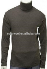 100% Superfine Merino Wool Man's Thermal Turtle Neck Underwear