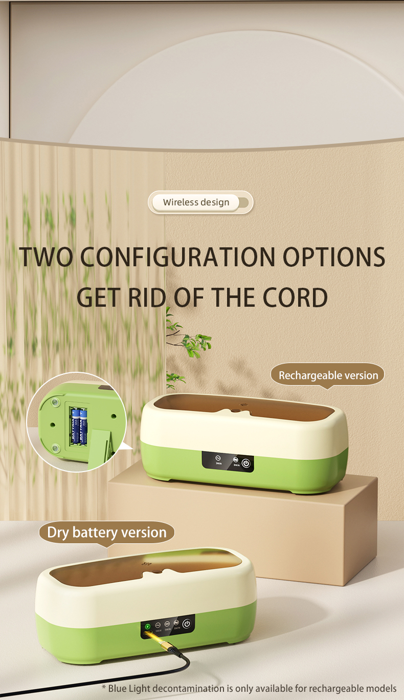 Multi-Function Makeup Tools Jewelry Cleaner Glasses Cleaning Box High Frequency Ultrasonic Cleaner