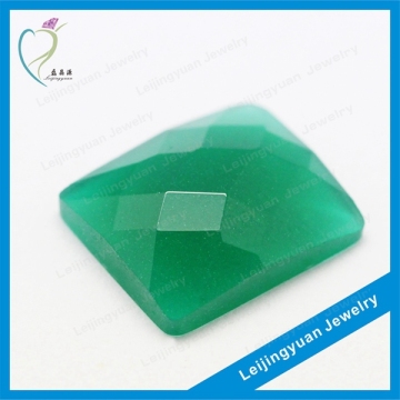 Rectangle shape rough uncut green diamond