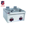 GH723 Simple مطعم مطعم معدات المطبخ من الفولاذ المقاوم للصدأ 6L+6L دبابة غاز Deep Fryer LPG GAS