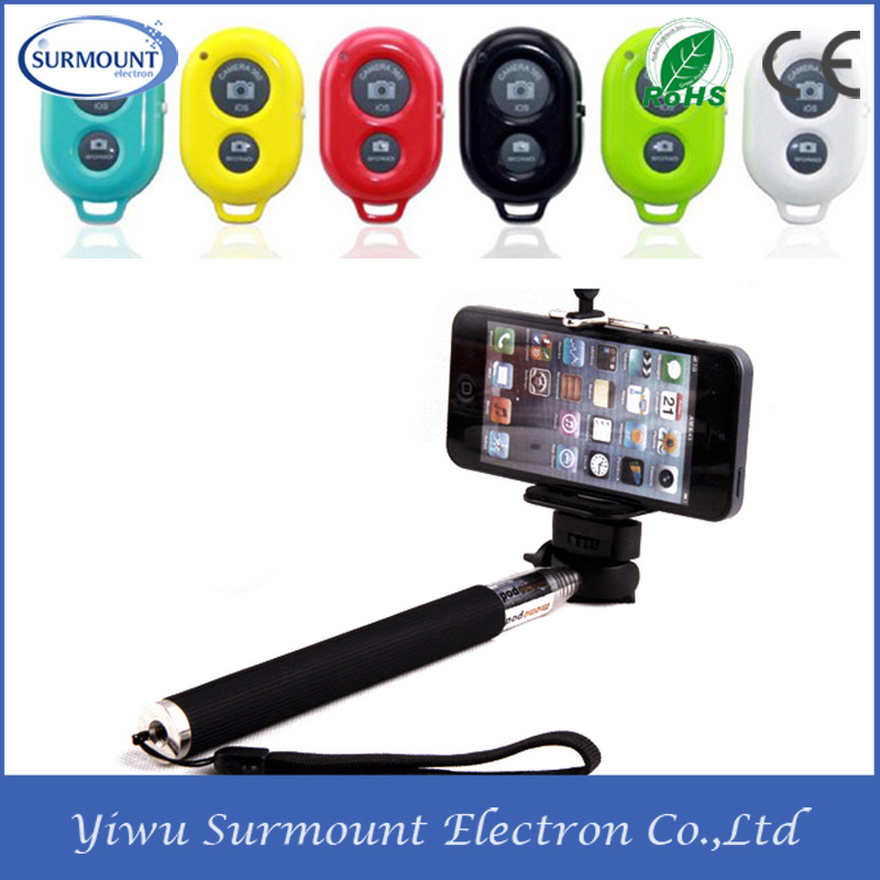 Extendable Self Bluetooth Shutter Remoteselfie Handheld Stick Monopod for iPhone (CY-53)