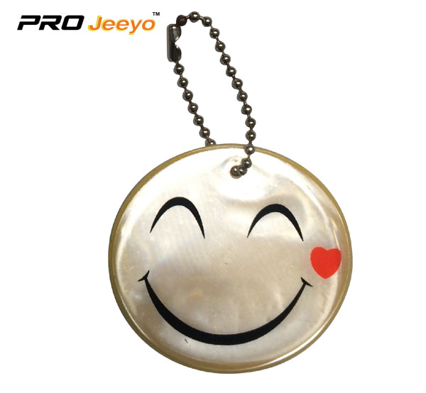 Reflective Safety Smile Face Key Chain for Gifts RV-208 8