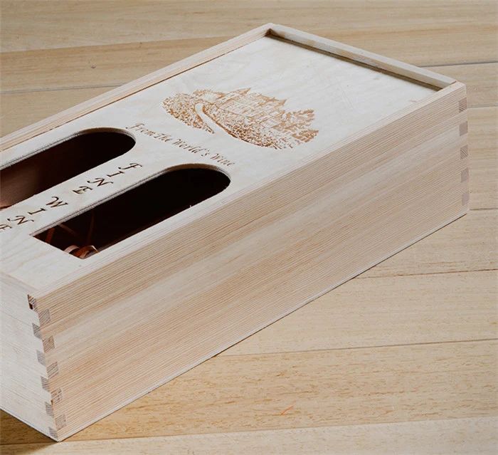 Qingdao Logo Printed Customized Bamboo/Wooden Box for Wine/Storage/Gift/Tea