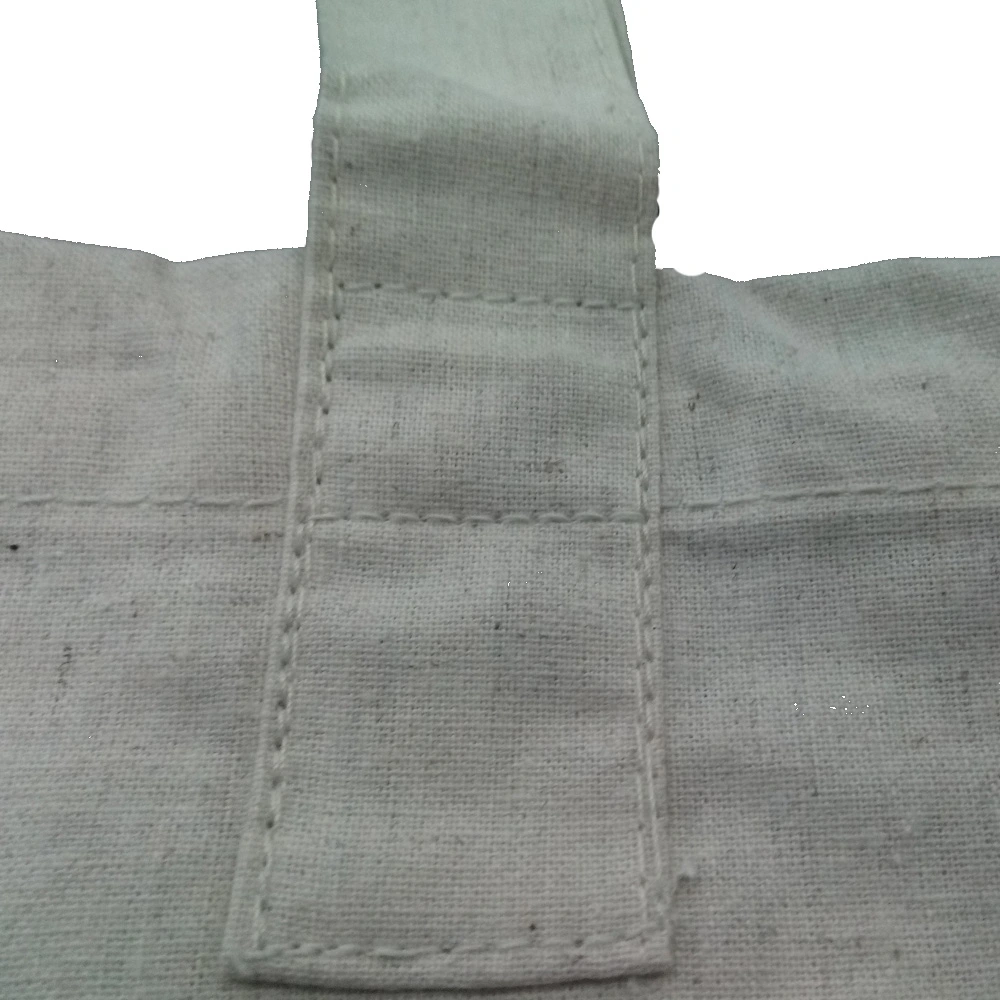 Eco-Friendly Silk Screen Printing Body Material Handles Cotton Hemp Vest Shopping Bag