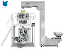 Vertical packaging machine with multihead weigher