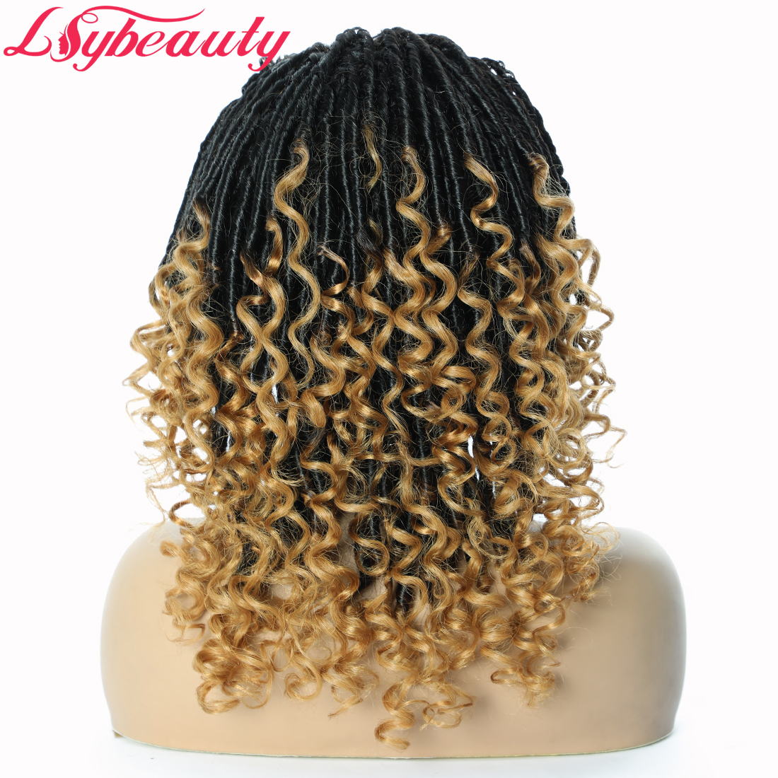 Latest Design 100 Human Hair Wig Goddess Locs Crochet Braiding With Human Hair Headband Wigs Honey Blonde Color Twist Braids Wig