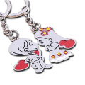 Custom Metal Cartoon Couple Lover Keyring