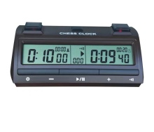 Professional Multi-function Black Chess Timer with Alarm for Chess & Board Games