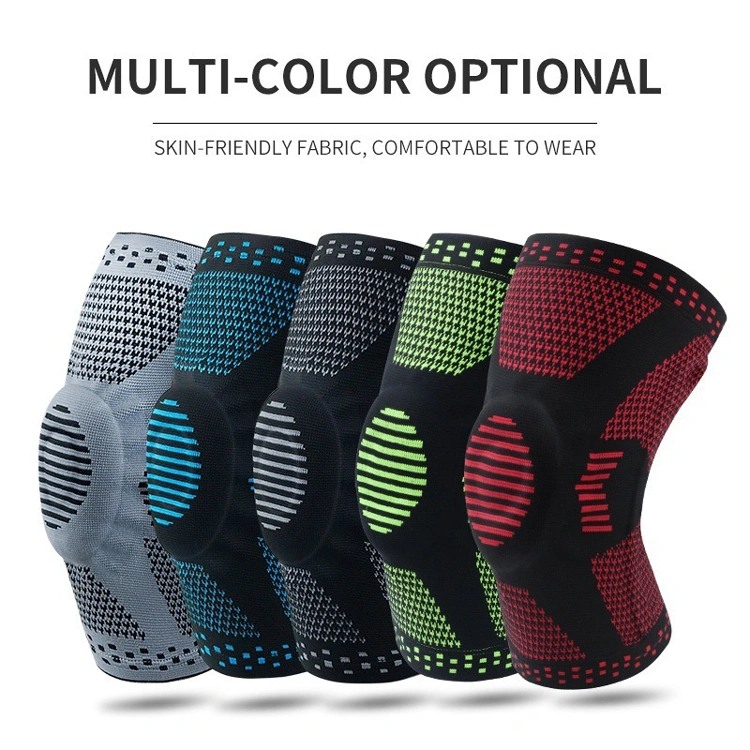 Unisex Sports Knitted Nylon Knee Pads Basketball Running Warm Knee Protector Elastic Knee Pads